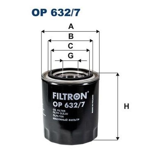 Olejový filtr FILTRON OP 632/7