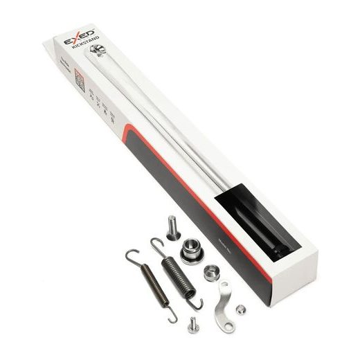 Heavy duty boční stojan EXED EP-HVY-KS-P3-SBK+ stříbrno - černý s doplňky