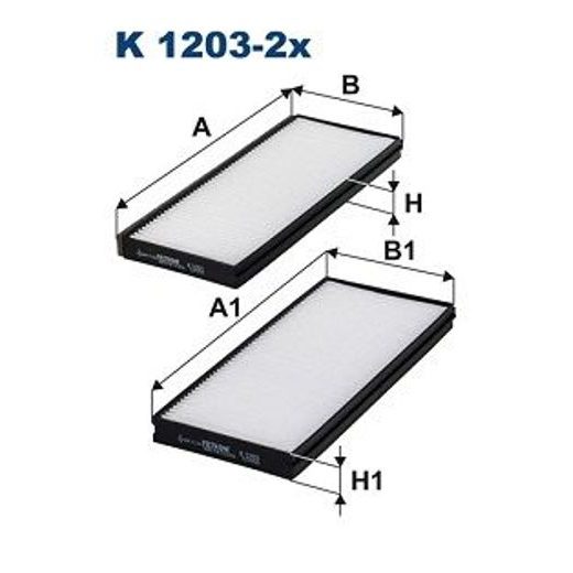 Filtr, vzduch v interiéru FILTRON K 1203-2x