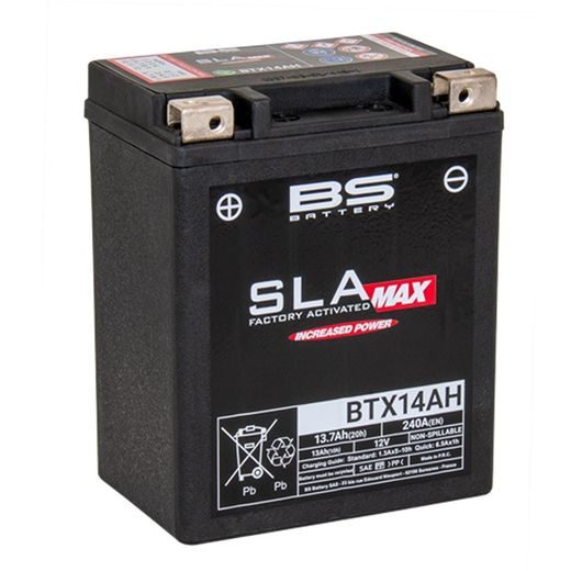 Továrně aktivovaná motocyklová baterie BS-BATTERY BTX14AH (FA) (YTX14AH (FA)) SLA MAX