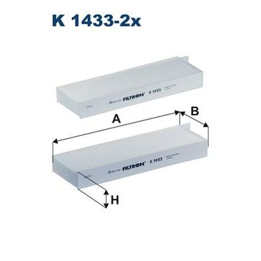 Filtr, vzduch v interiéru FILTRON K 1433-2x