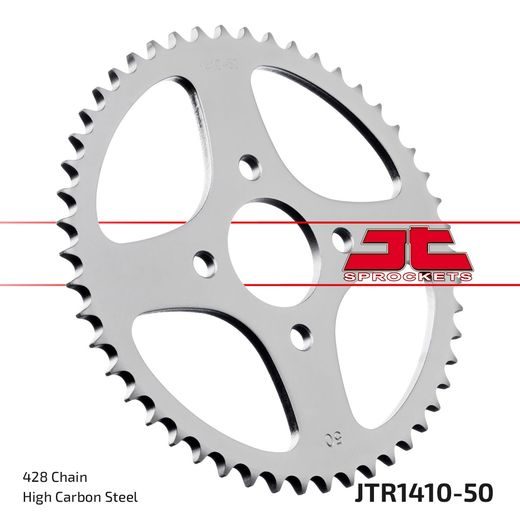 Řetězová sada D.I.D Chain - stříbrný řetěz 428 D, Netěsněný, kolečko JT, rozeta JT pro ATV KAWASAKI KLF 110 Mojave 1987-1988