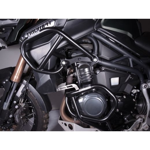 Ochranné rámy motoru RDMOTO CF127KD matná černá pro TRIUMPH Tiger 1200 Explorer / GT Explorer 2011-2015