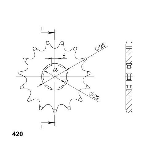 Řetězové kolečko SUPERSPROX CST-251:15 15 zubů, 420