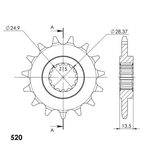 Řetězové kolečko SUPERSPROX CST-710:15 15 zubů