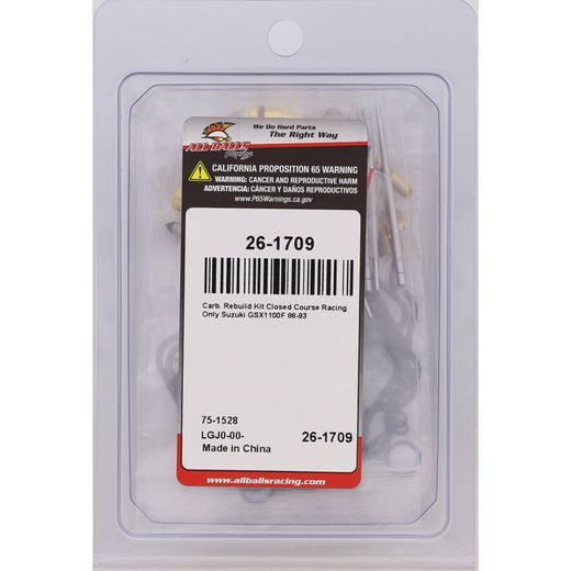 Sada na repasi karburátoru All Balls Racing CARK26-1709