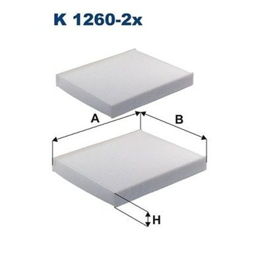 Filtr, vzduch v interiéru FILTRON K 1260-2x