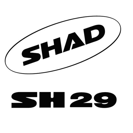 Samolepky SHAD D1B291ETR bílá pro SH29
