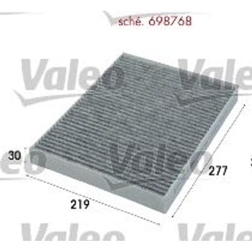 Filtr, vzduch v interiéru VALEO 698768