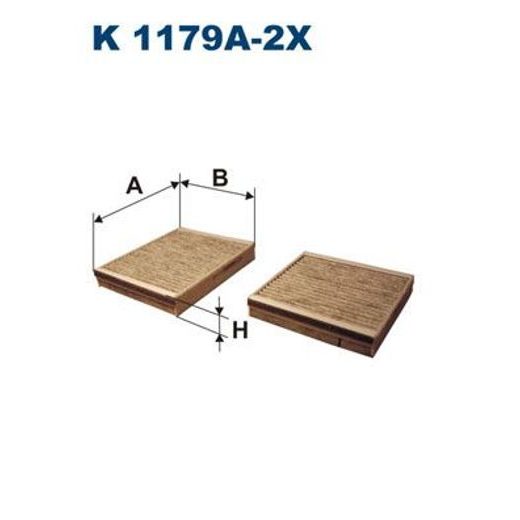 Filtr, vzduch v interiéru FILTRON K 1179A-2x
