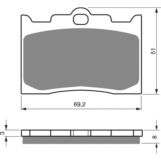 Brzdové destičky GOLDFREN 132 GP6