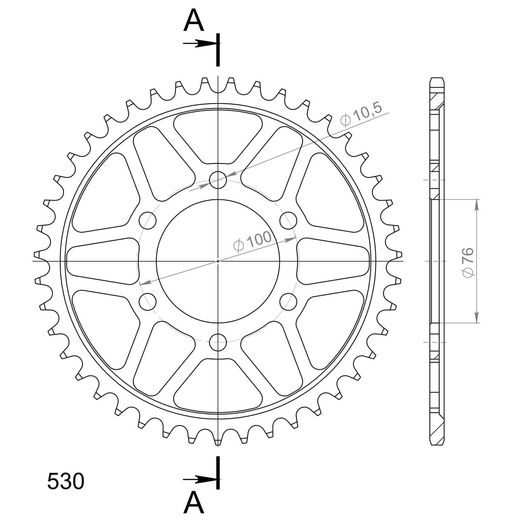 Řetězová sada EK - stříbrný řetěz 530 SRX, X-kroužek, kolečko JT, rozeta SUPERSPROX pro SUZUKI GSX ES/EF 750 1983-1986