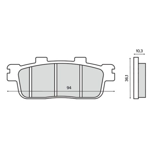 Brzdové destičky RMS 225103230 organické