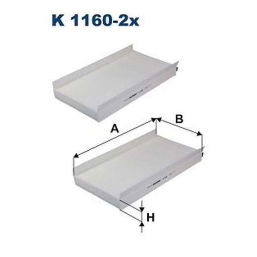 Filtr, vzduch v interiéru FILTRON K 1160-2x