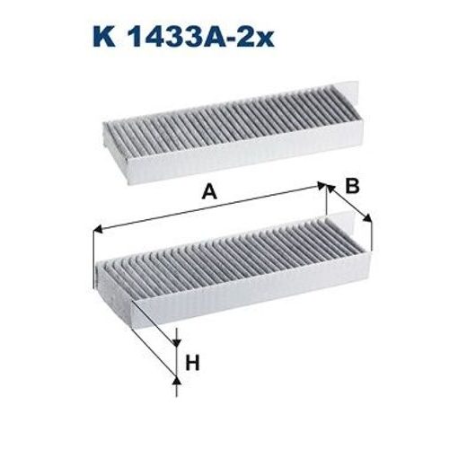 Filtr, vzduch v interiéru FILTRON K 1433A-2x