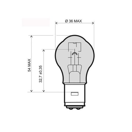 Přední světlo RMS 246510319 BA20D 12V 35/35W