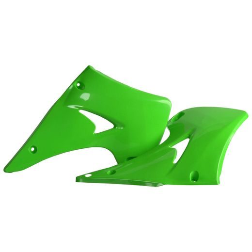 Spoilery chladiče POLISPORT 8429100007 (pár) zelená 05 pro KAWASAKI KX 125 2003-2008, KAWASAKI KX 250 2T 2003-2008