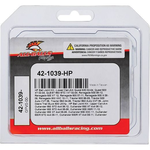 Kulový kloub svislého čepu All Balls Racing KP42-1039-HP HP snížení
