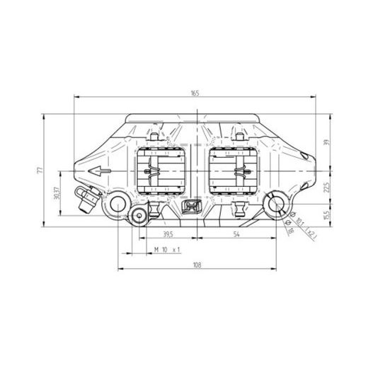 Radiální brzdové třmeny ACCOSSATO CNC-worked monoblock PZ001 108 mm pistons in titanium