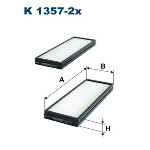 Filtr, vzduch v interiéru FILTRON K 1357-2x