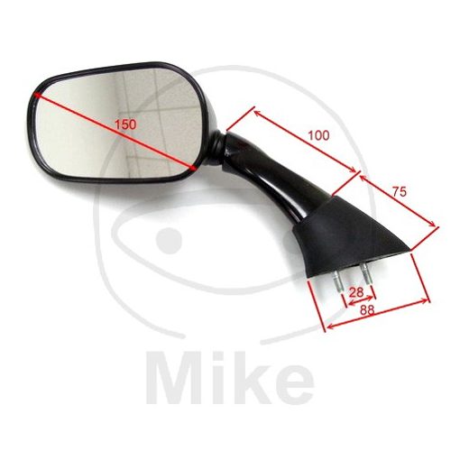 Zpětné zrcátko JMP ZR 0292 černá levý