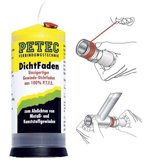 PETEC 85175 Vlákno na těsnění závitů 175m