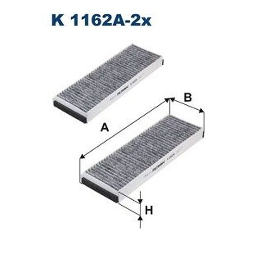 Filtr, vzduch v interiéru FILTRON K 1162A-2x