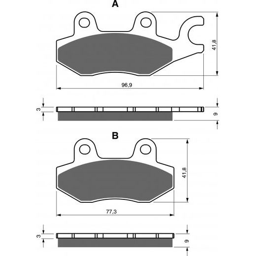 Brzdové destičky GOLDFREN 332 S33 STREET FRONT