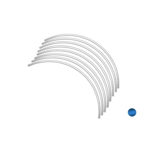 Linka na ráfek PUIG PREMIUM 8431A Fluorescentní modrá linky na ráfek - sada 8ks