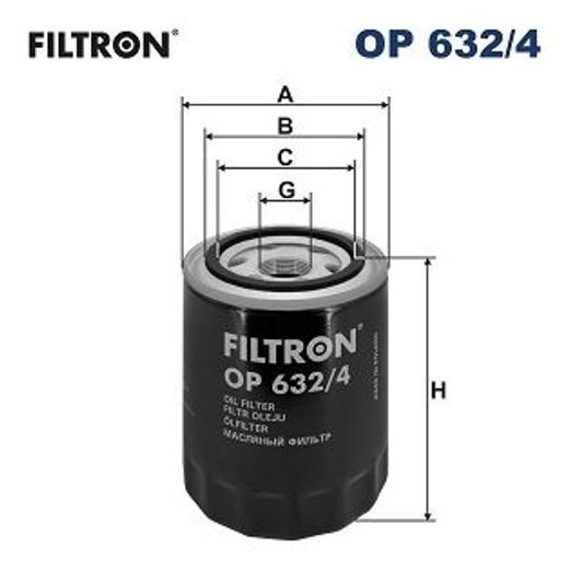 Olejový filtr FILTRON OP 632/4