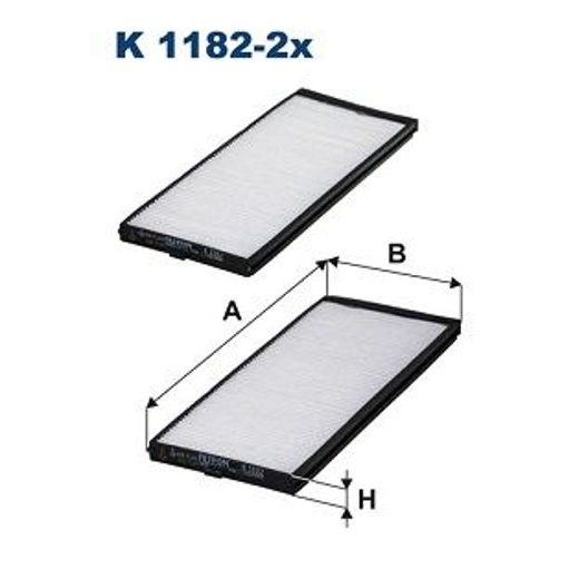 Filtr, vzduch v interiéru FILTRON K 1182-2x