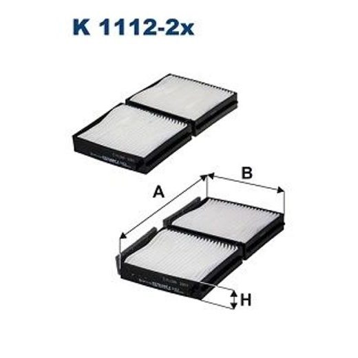 Filtr, vzduch v interiéru FILTRON K 1112-2x