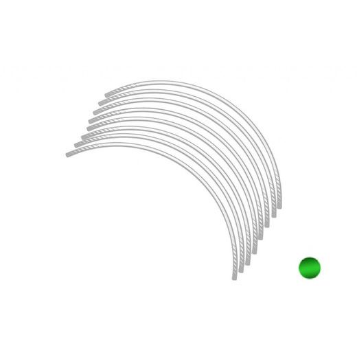 Linka na ráfek PUIG PREMIUM 8431V fluorescentní zelená linky na ráfek - sada 8ks