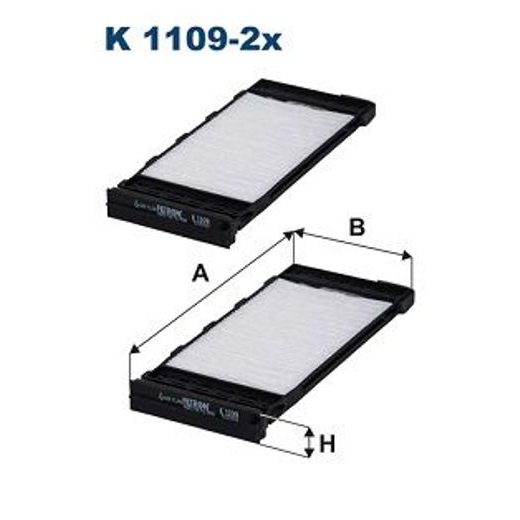 Filtr, vzduch v interiéru FILTRON K 1109-2x