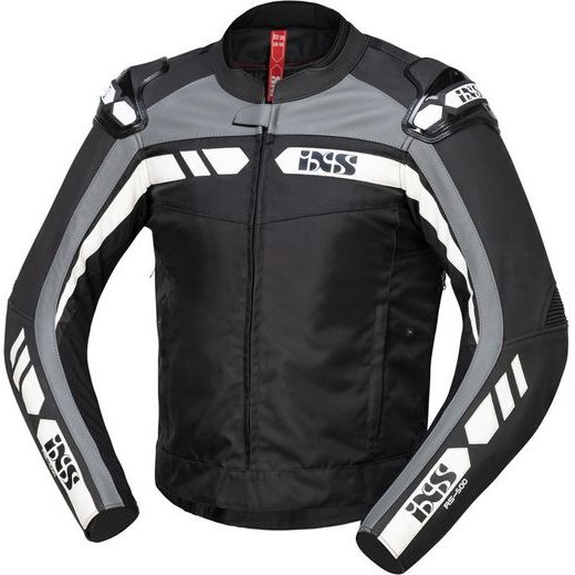 Sportovní bunda LT (kůže/textil) iXS RS-500 1.0 X51053 černo-šedo-bílá 54H