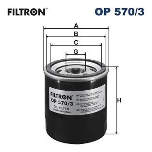 Olejový filtr FILTRON OP 570/3