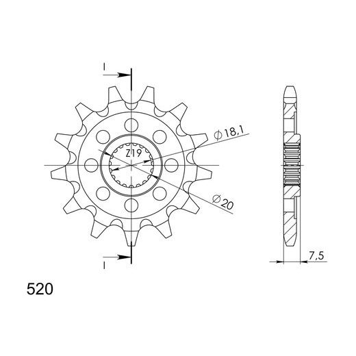 Řetězové kolečko SUPERSPROX CST-326:12 12 zubů, 520