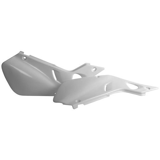 Boční číslové tabulky POLISPORT 8416000001 (pár) bílá pro HONDA CR 125 R 1998-1999, HONDA CR 250 R 1997-1999