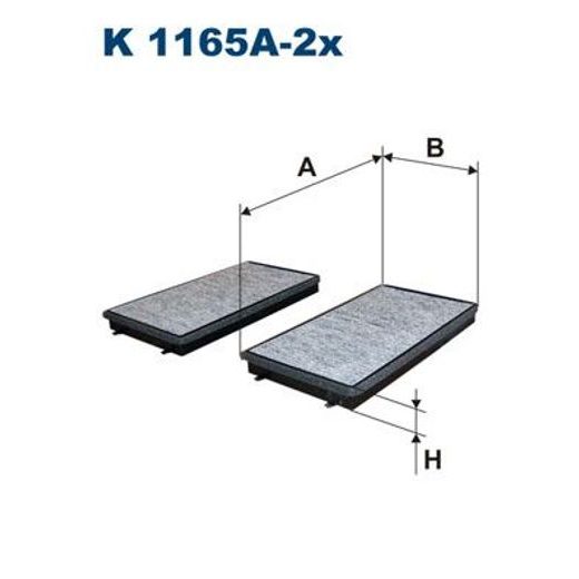 Filtr, vzduch v interiéru FILTRON K 1165A-2x