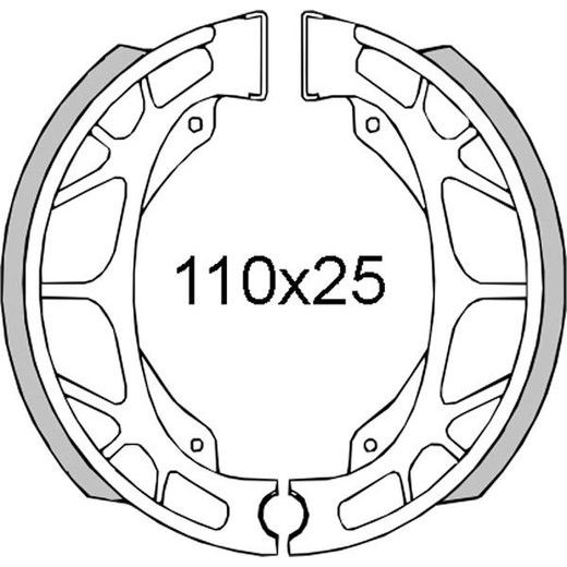 Brzdové čelisti RMS 225120091 zadní