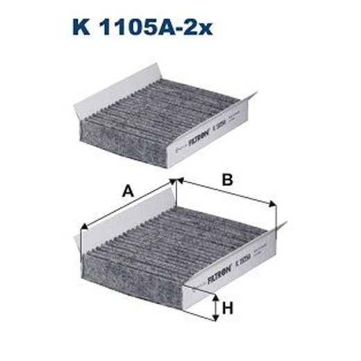 Filtr, vzduch v interiéru FILTRON K 1105A-2x