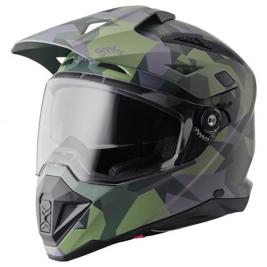Enduro helma GMS ADVENTUS CAMO ZG15002 matně zeleno-černo-maskáčová 2XL