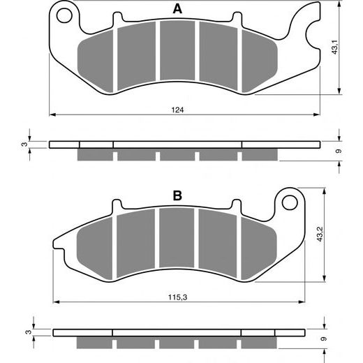 Brzdové destičky GOLDFREN 393 AD