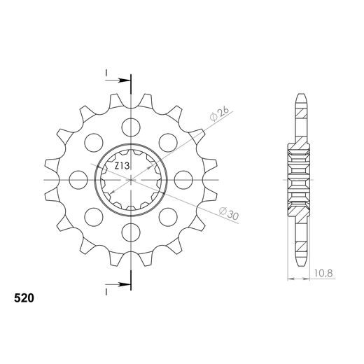 Řetězové kolečko SUPERSPROX CST-1579:15 15 zubů, 520