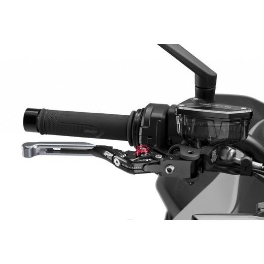 Páčka brzdy bez adaptéru PUIG 4.0 414YNR rozšiřitelná skládací titan/red