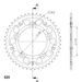 Řetězová sada EK - zlatý řetěz 525 MVXZ, X-kroužek, kolečko JT pogumované, rozeta SUPERSPROX STEALTH pro BMW S 1000 RR 2012-2023