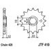 Řetězová sada D.I.D Chain - stříbrný řetěz 428 VX, X-kroužek, kolečko JT, rozeta JT pro HYOSUNG Cruise 125 1997-1998