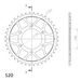 Řetězová rozeta SUPERSPROX RFE-478:43-BLK černý 43 zubů, 520