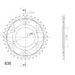 Řetězová rozeta SUPERSPROX RFE-483:35-BLK černý 35 zubů, 630