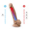 SilexD Model 1 Vibrating Premium Silicone Dual Density Dildo 8" Flesh + remote control